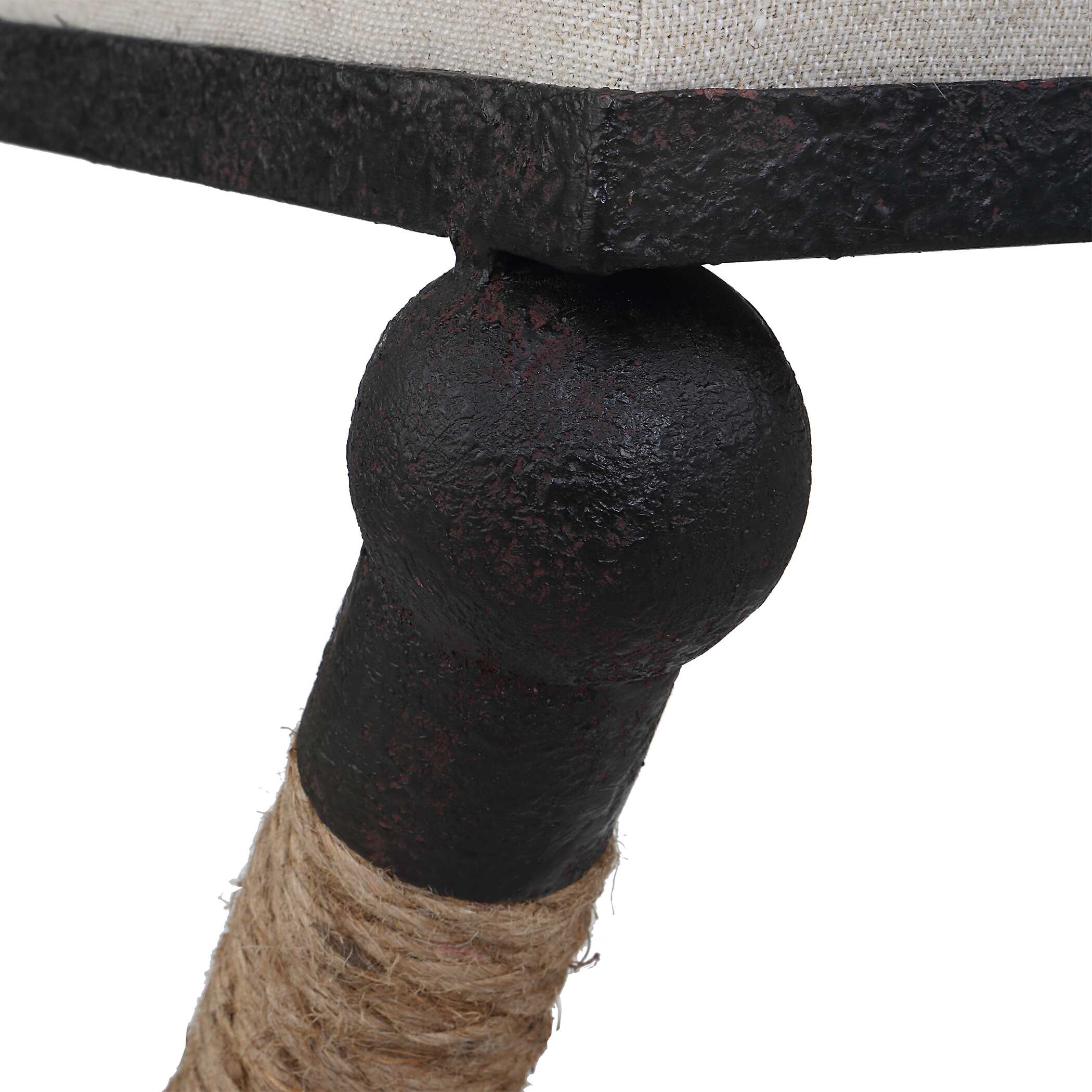 Firth Rustic Oatmeal Counter Stool, Furniture by Uttermost, 18.75" width x 27.62" height x 18.75" depth View 6