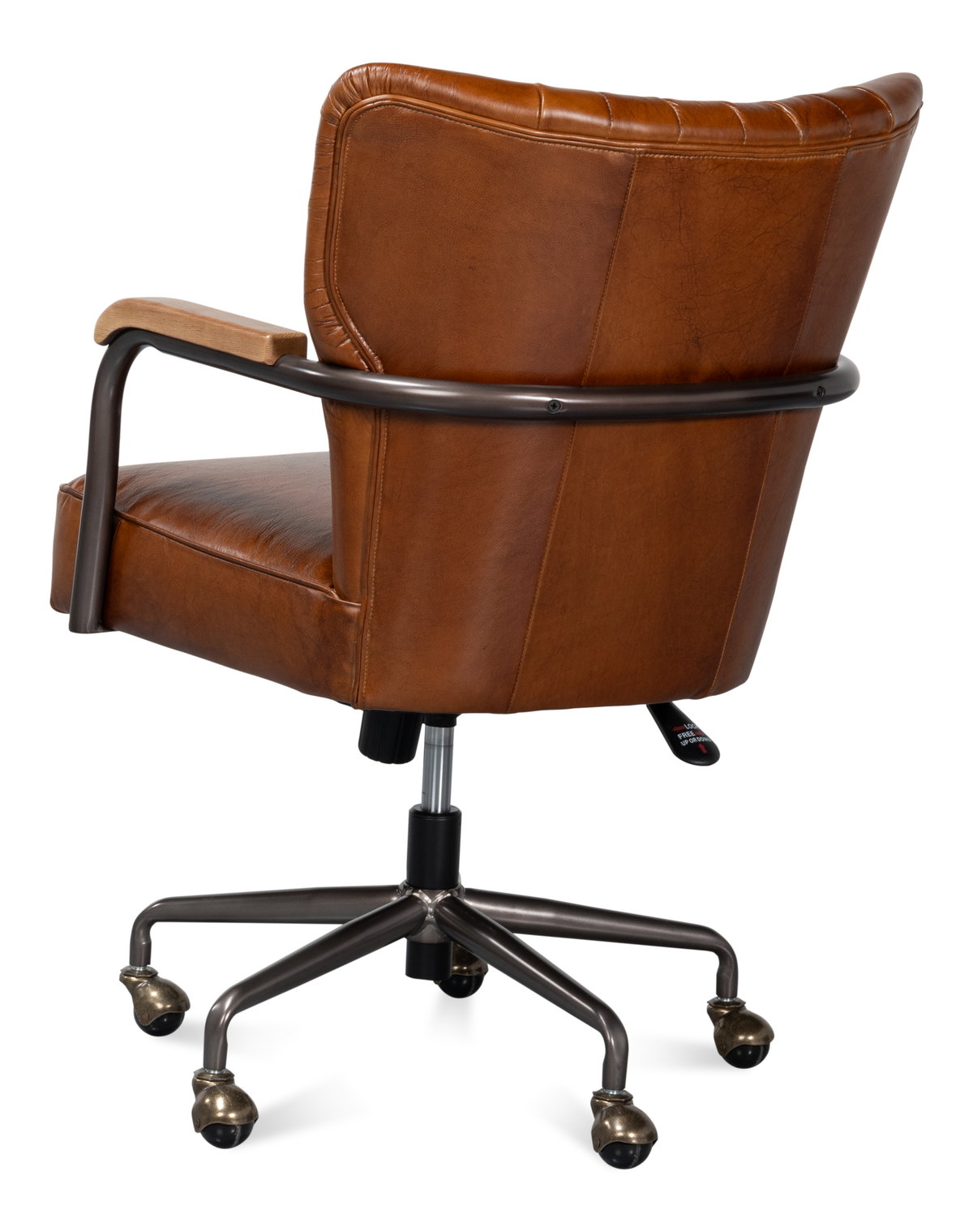 Parker Office Chair  Vintage Havana Lthr, by Sarreid, 2'4" length x 2'1" width x 3'2" height View 11