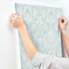 Pineapple Damask Light Blue Wallpaper thumbnail 5