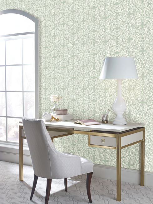 Fern Tile Green Wallpaper