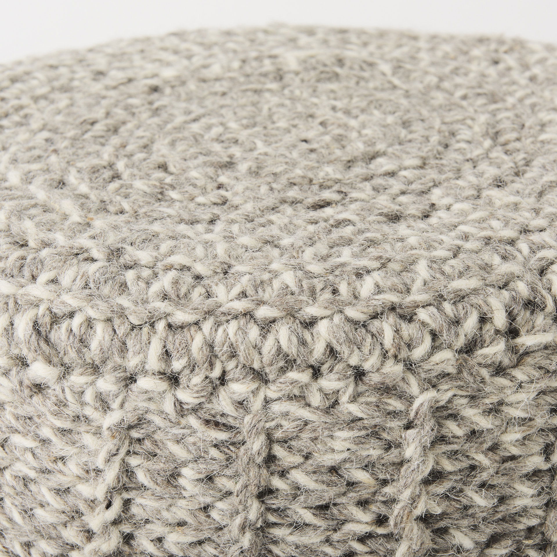 Bina  Taupe 4 Legged Wool Stool large image 