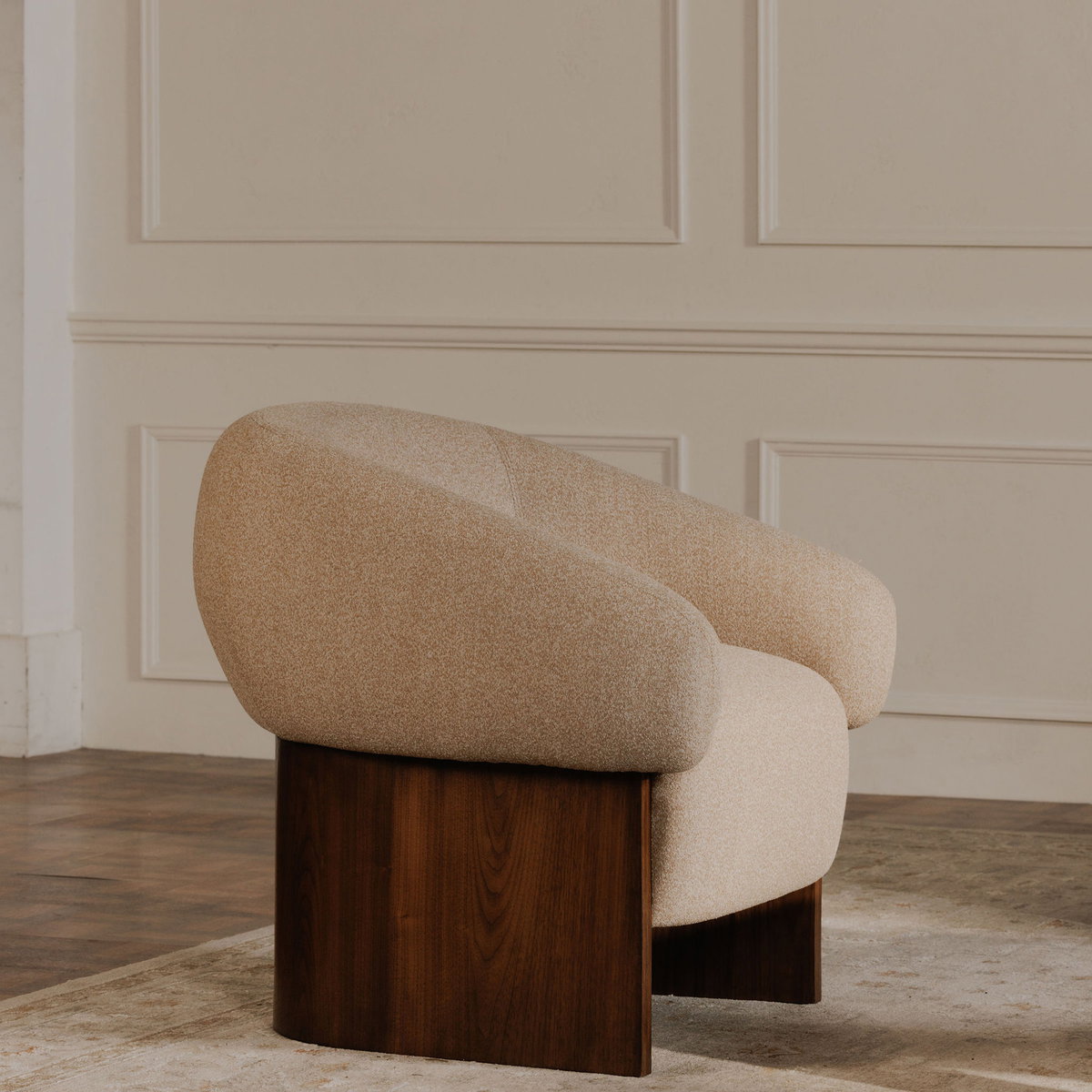 Otto Accent Chair Flecked Tan, by Moe's Home, 33.27" width x 29.5" height x 29.7" depth View 6