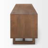Grier 65' Medium Brown Wood with Cane Media Console, by Mercana, 65" length x 18.75" width x 23" height thumbnail 6
