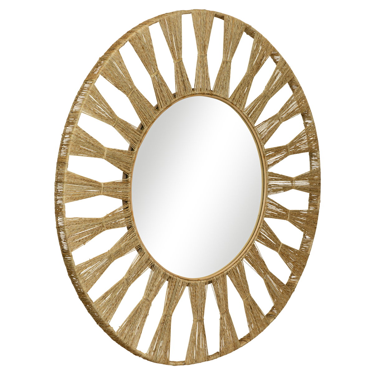 Ojai Round Mirror, by Woven, 39.25" diameter x 1.5" depth View 5