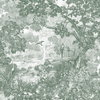 Jungle Toile Green Peel & Stick Wallpaper, by York Wall, 16'6" length x 1'8.5" width x 0.02" depth thumbnail