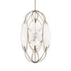 Valencia 6 Light Glass Panel Pendant, Ceiling Light by Uttermost, 31" height x 19" diameter thumbnail 4