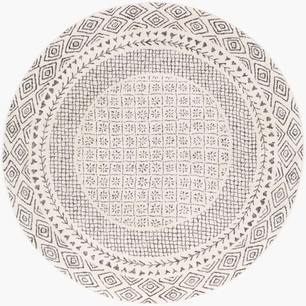Bahar Machine Woven Rug, by Surya, 5'2.99" length x 5'2.99" width