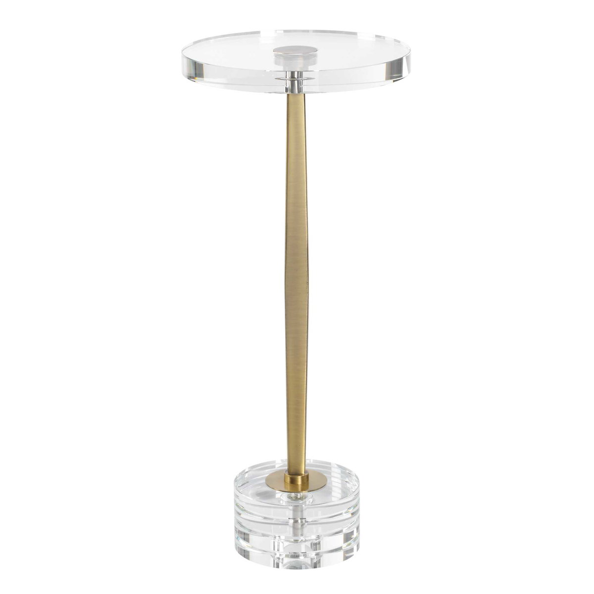 Groove Crystal Drink Table, Side & End Table by Uttermost, 10.25" width x 23.75" height x 10.25" depth View 6