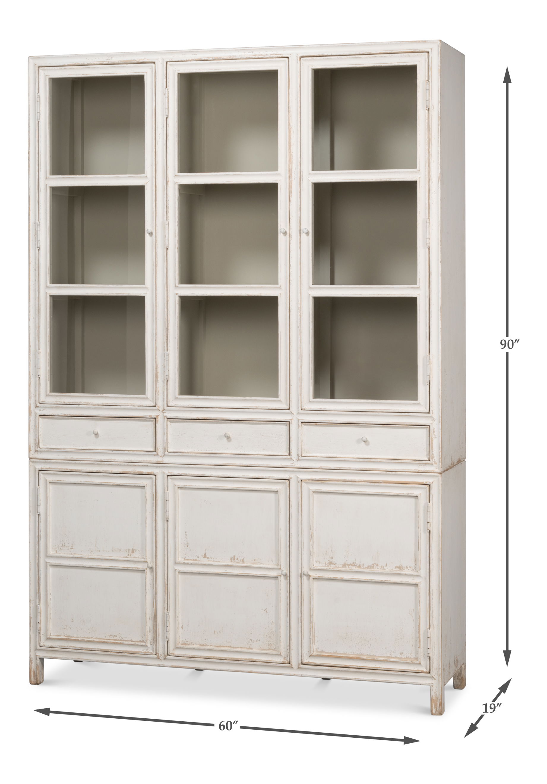 Simplicity Bookcase, Shelving & Bookcase by Sarreid, 60" length x 19" width x 90" height View 14
