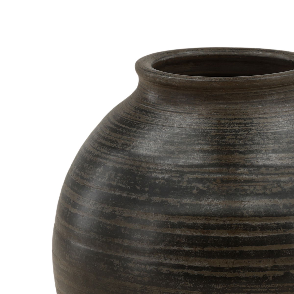 Fabrizio Vase Antique Grey, Decor by Dovetail, 12" width x 15" height x 12" diameter x 12" depth View 2
