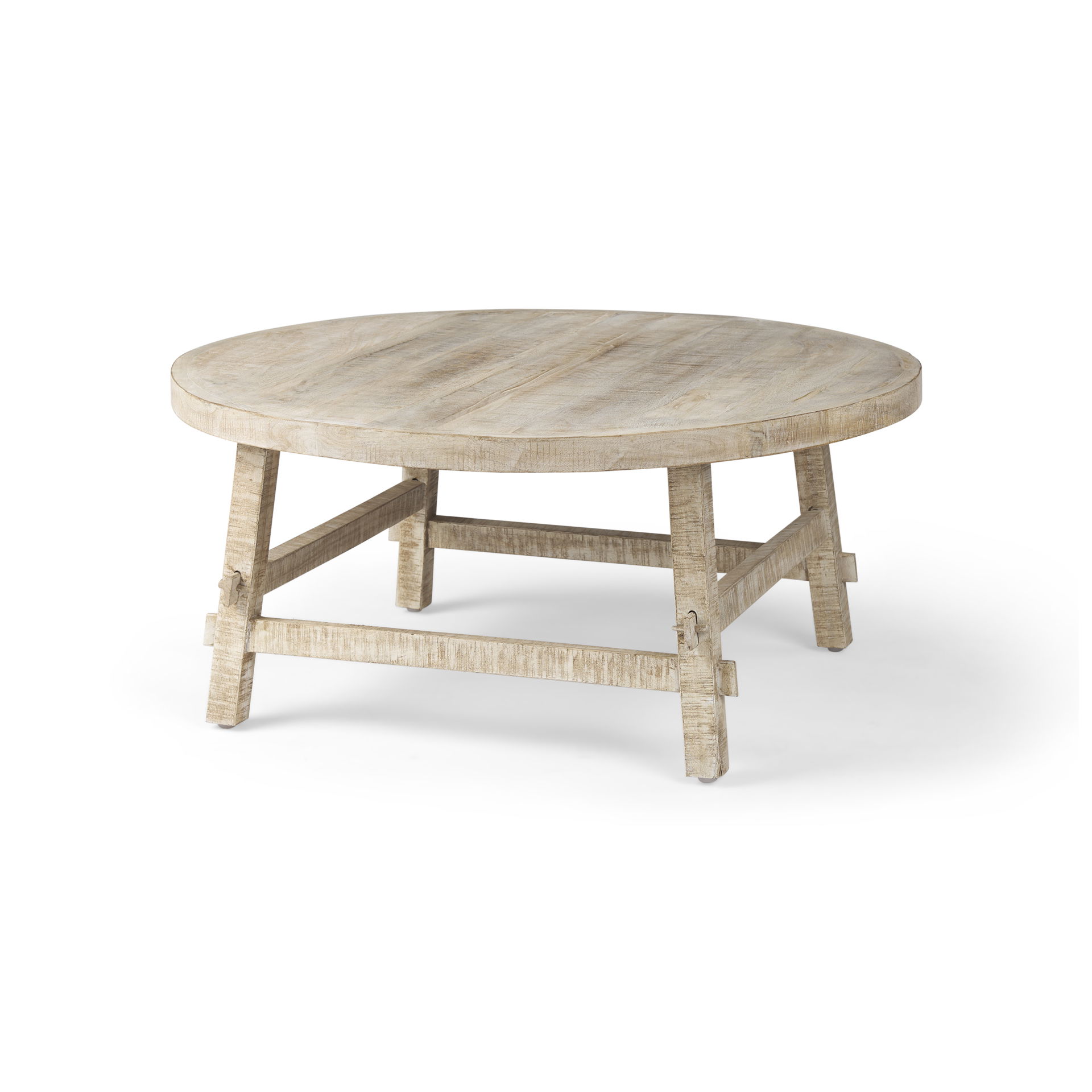 Rosie   Round Blonde Wood Coffee Table large image 