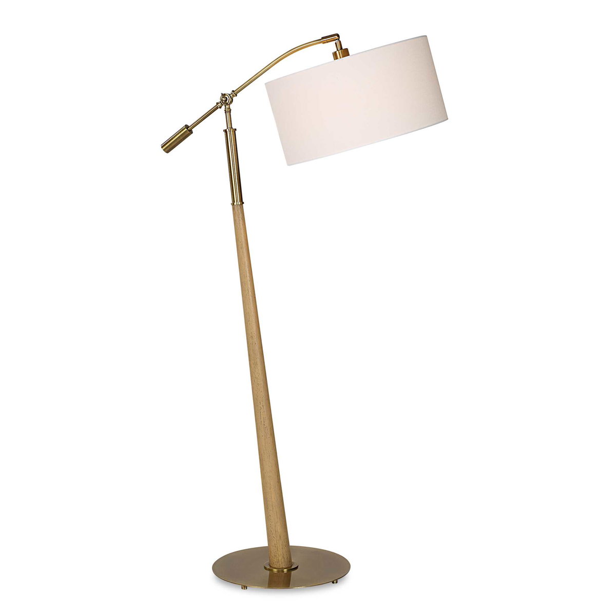 Kennett Wooden Floor Lamp, by Uttermost, 2'9.75" width x 5'2" height x 1'6" depth View 1
