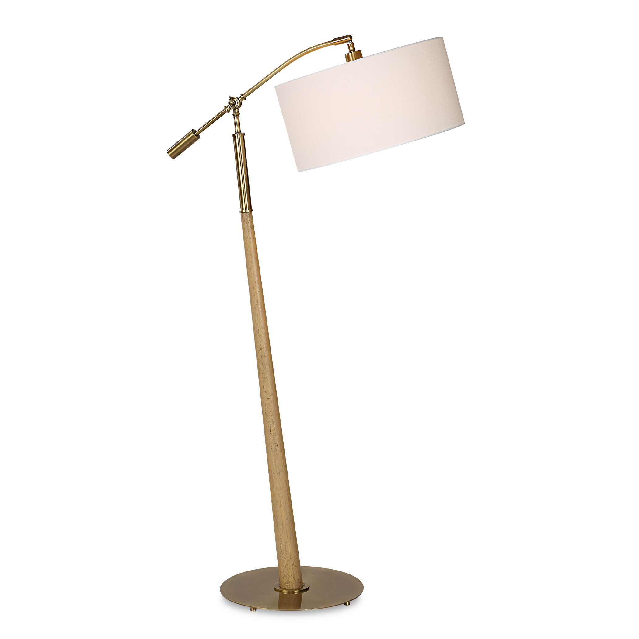 Kennett Wooden Floor Lamp, by Uttermost, 33.75" width x 62" height x 18" depth View 1