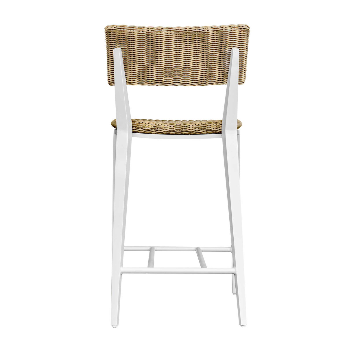Calbas White Outdoor Counter Stool, Furniture by Uttermost, 19.75" width x 38.1" height x 22.6" depth View 6