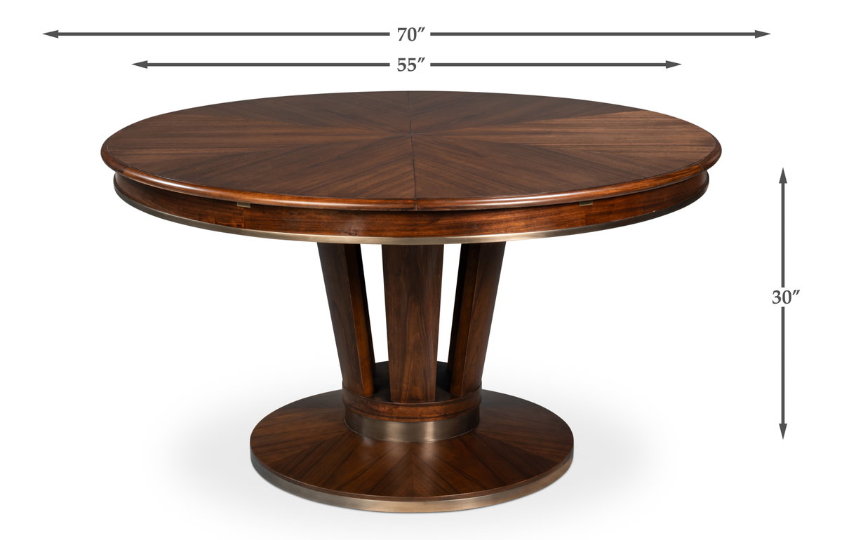 Soho Jupe Dining Table  Medium, by Sarreid, 4'7" length x 4'7" width x 2'6" height View 12