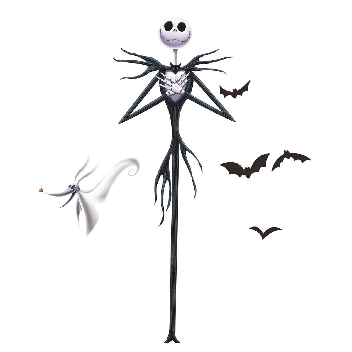 The Nightmare Before Christmas Jack Giant Wall Decals, by York Wall, 3' length x 1'5.25" width x 0.02" depth