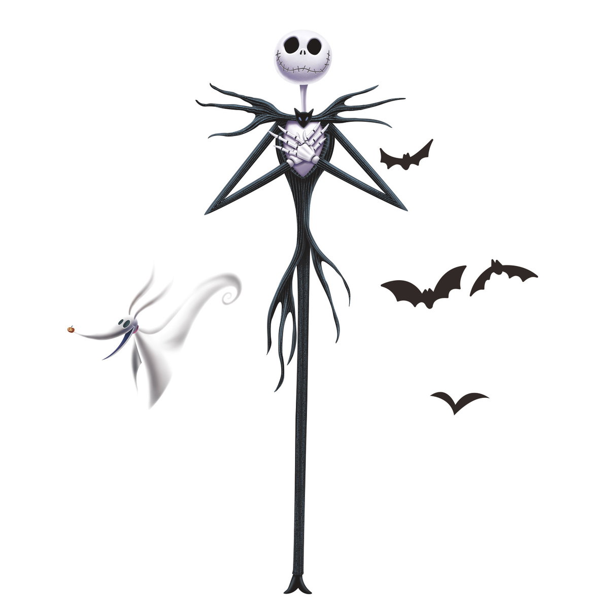 The Nightmare Before Christmas Jack Giant Wall Decals, by York Wall, 3' length x 1'5.25" width x 0.02" depth
