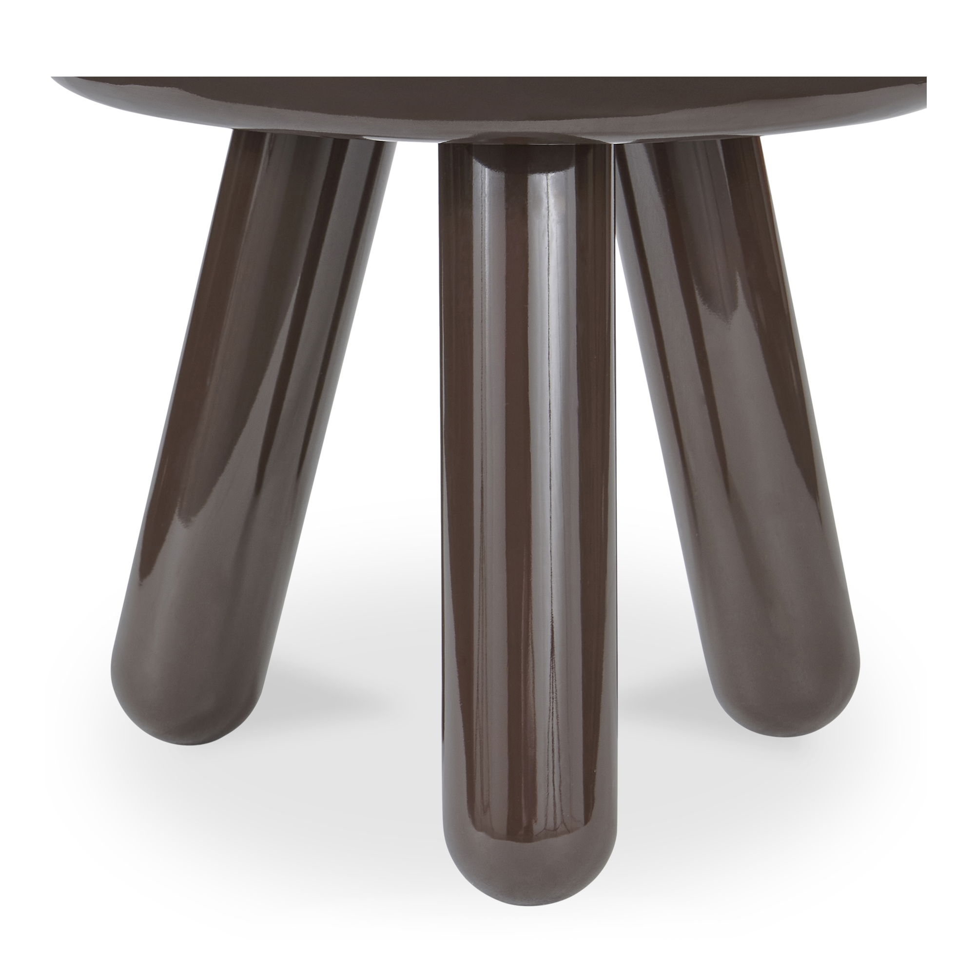 Joy Accent Table Dark Brown Lacquer, Side & End Table by Moe's Home, 19" width x 18" height x 19" depth View 5
