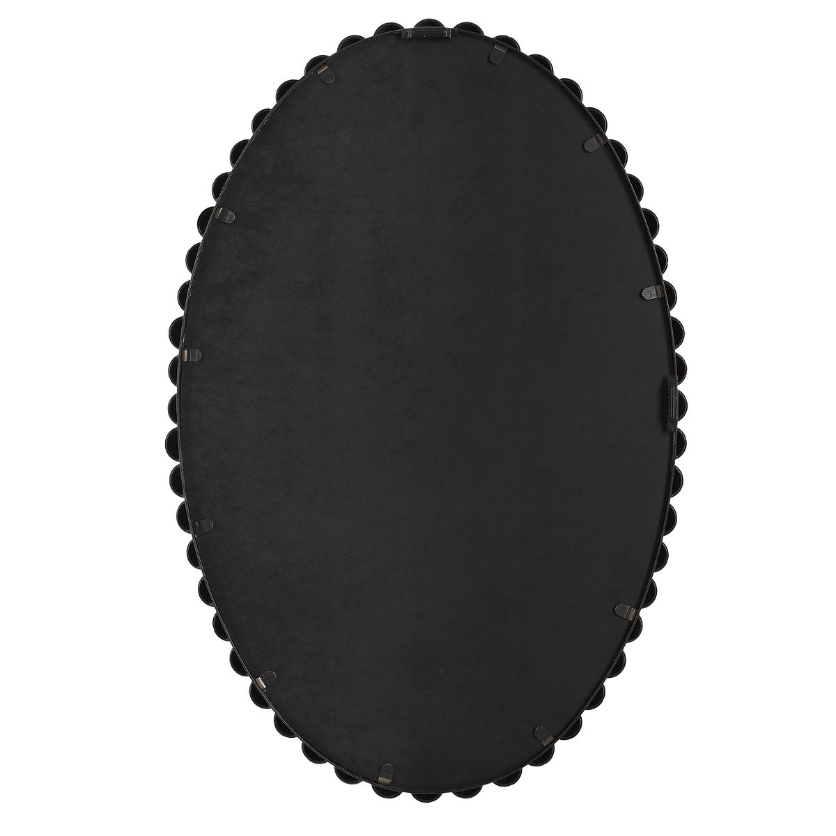 Serna Black Oval Mirror, by Uttermost, 20" width x 30" height x 1.75" depth View 8