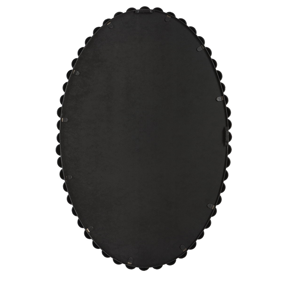 Serna Black Oval Mirror, by Uttermost, 20" width x 30" height x 1.75" depth View 8