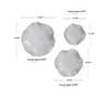 Abella Ceramic Wall Decor Set/3 White, Art by Uttermost, 17.87" width x 17.87" height x 3.87" depth thumbnail 3