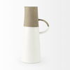 Garand Large 18.8H Two-Toned White Natural Ceramic Jug thumbnail 6