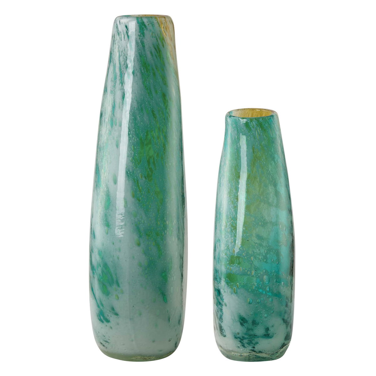 High Tide Glass Vases Set/2, Decorative by Uttermost, 6.5" width x 13.75" height x 4" depth View 4