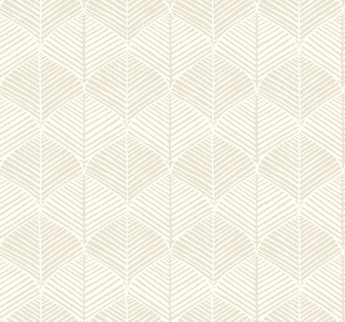 Palm Thatch Taupe Wallpaper