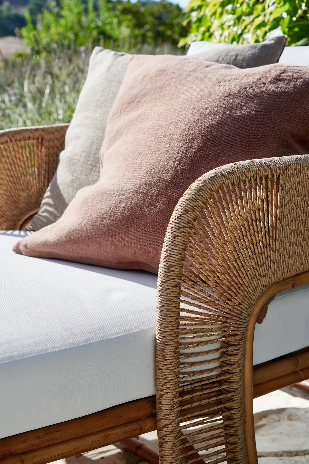 Glen Ellen Sun Lounger in Natural, Chaise Lounges & Daybed by Woven, 56.75" length x 30.25" width x 28.25" height View 2