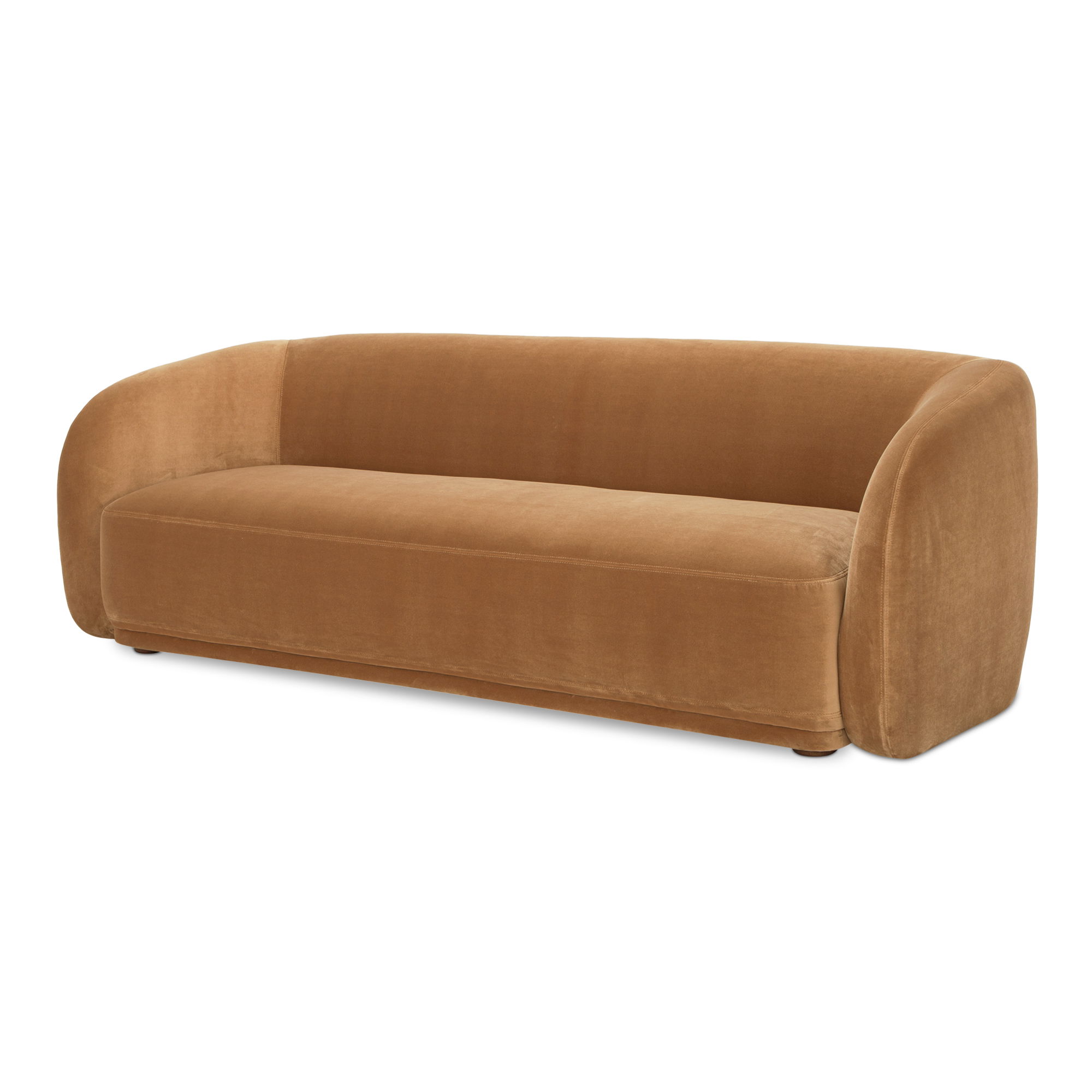 Faye Sofa Tan Faux Mohair large image 