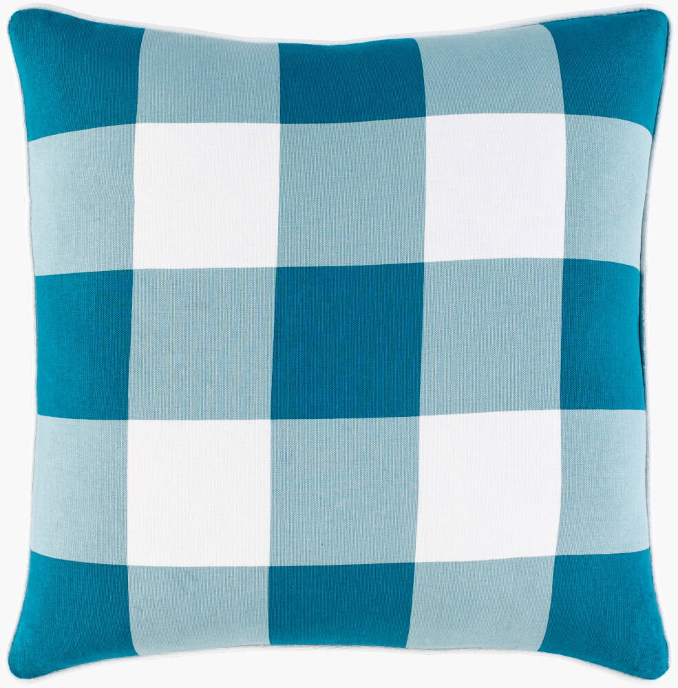 Buffalo Plaid Accent Pillow, Decorative Pillow by Surya, 20" length x 20" width