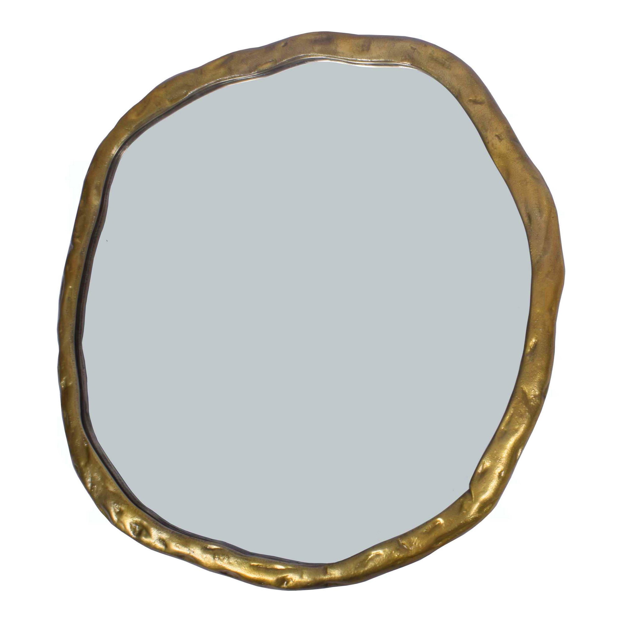 Foundry Large Mirror Gold, by Moe's Home, 36.5" width x 36.5" height x 1.5" depth View 2