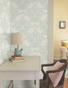 Cottontail Toile Vintage Duck Egg Peel & Stick Wallpaper thumbnail 1