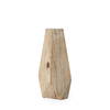Allen II Small Natural Wooden Base Oval Vase, by Mercana, 7.87" length x 4.9" width x 15.25" height thumbnail 1