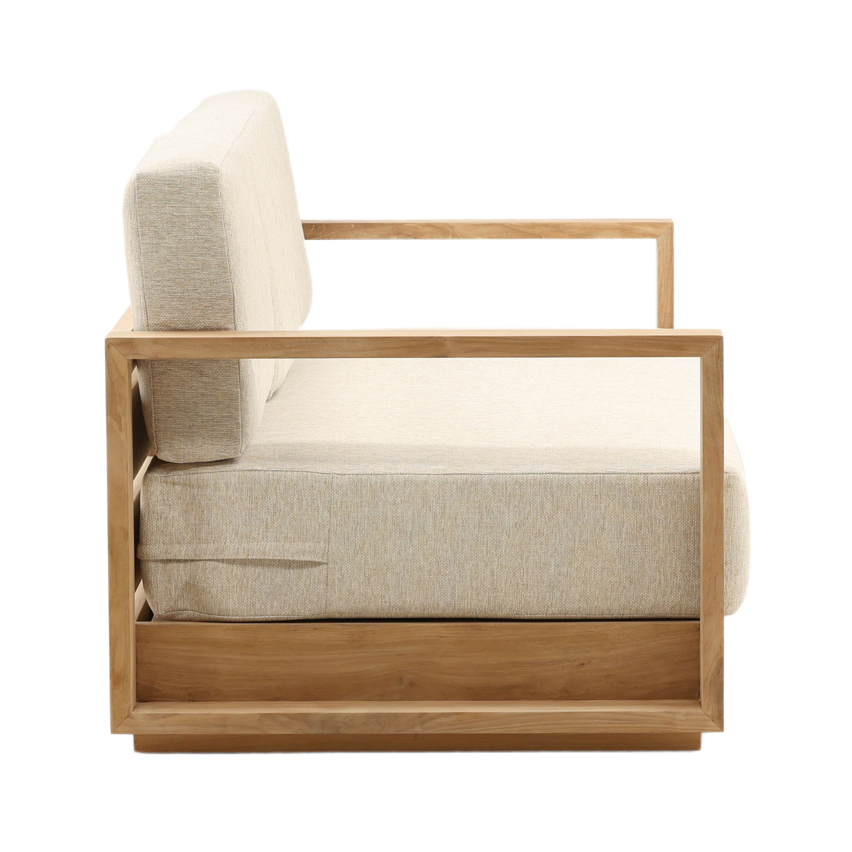 Darlene Outdoor Sofa Sand, Sofas & Sectional by Dovetail, 94.21" width x 32" height x 34" depth View 3