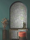 Coral Leaves Blue & Green Wallpaper thumbnail 2