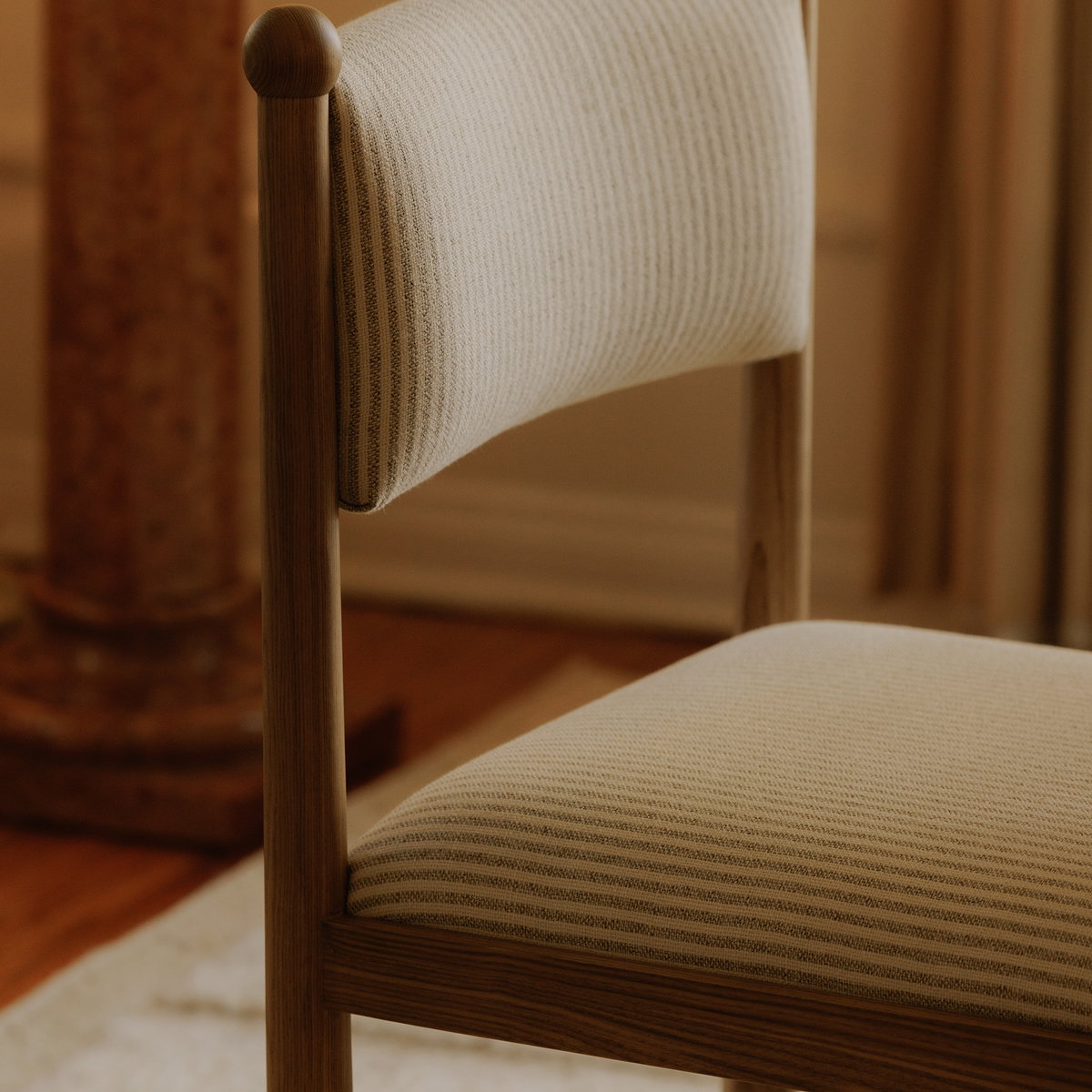 Villetta Dining Chair Stripe - Set Of Two, by Moe's Home, 19.5" width x 33.5" height x 23" depth View 7
