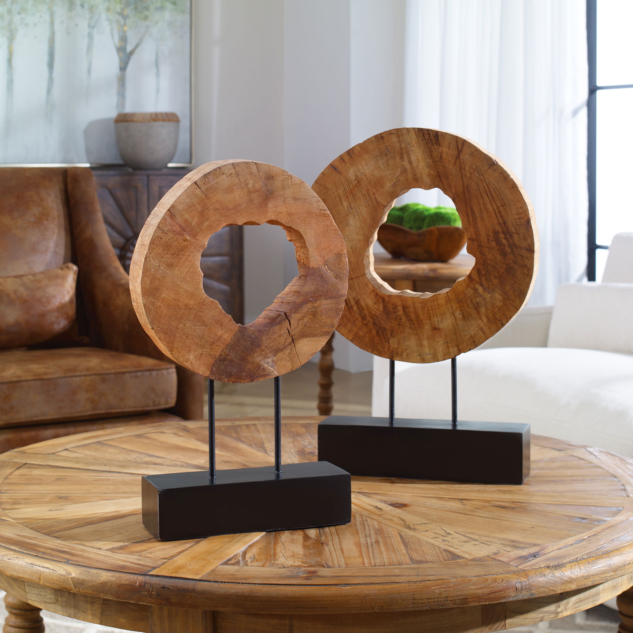 Ashlea Wooden Sculptures S/2 large image 