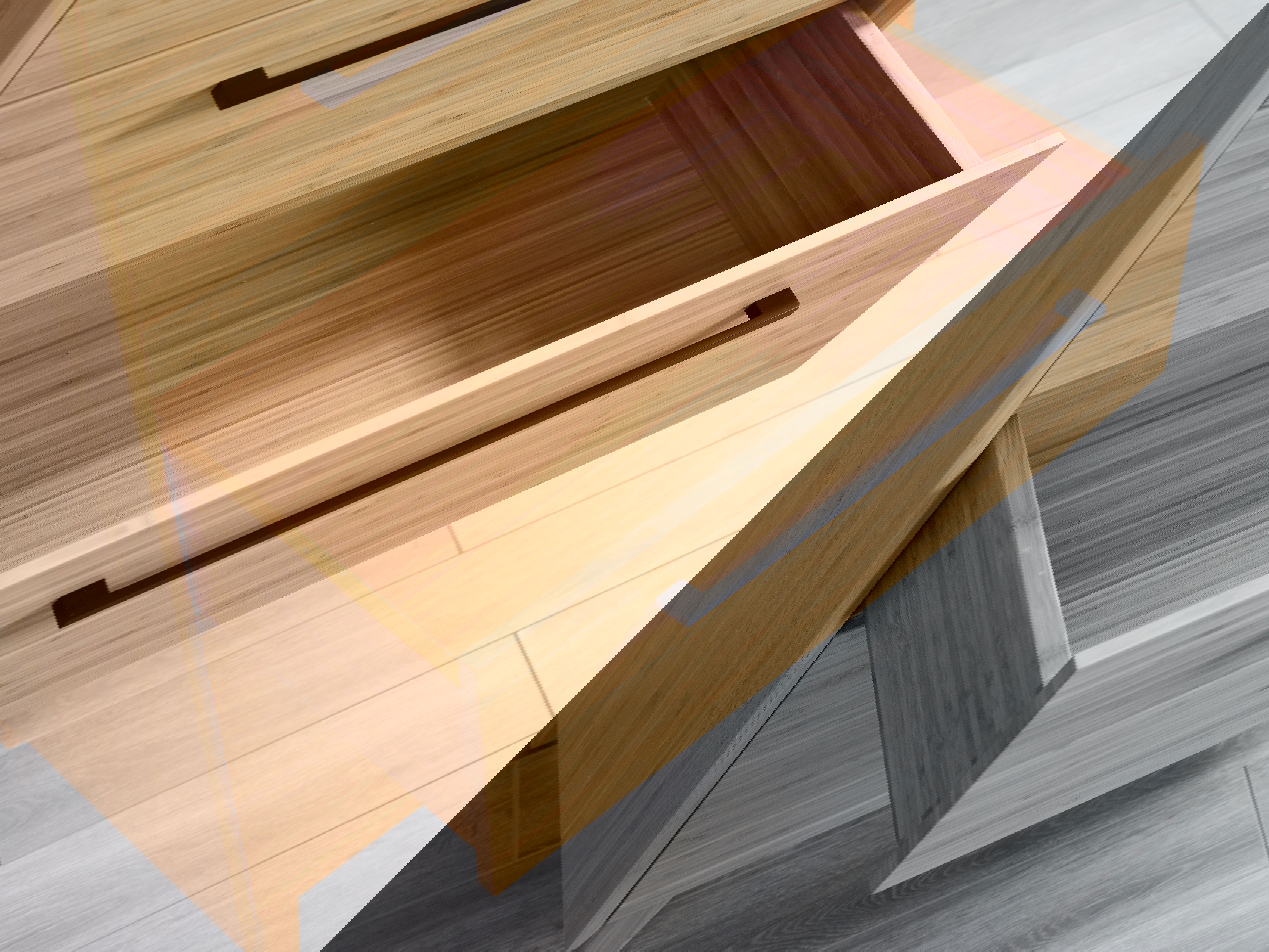 Sienna Five Drawer High Chest, Caramelized, Dresser by Greenington, 18.5" length x 26.75" width x 52.5" height View 7