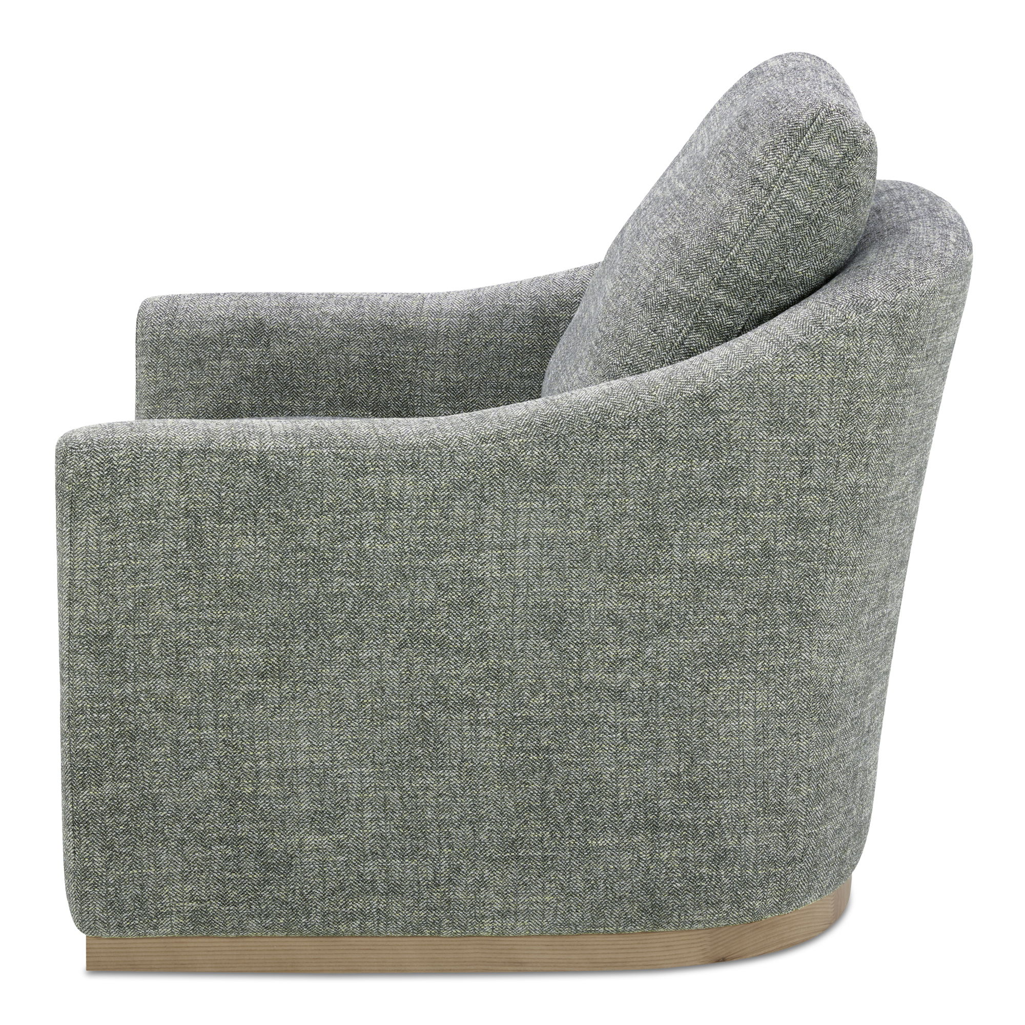 Linden Swivel Chair Slated Moss large image 