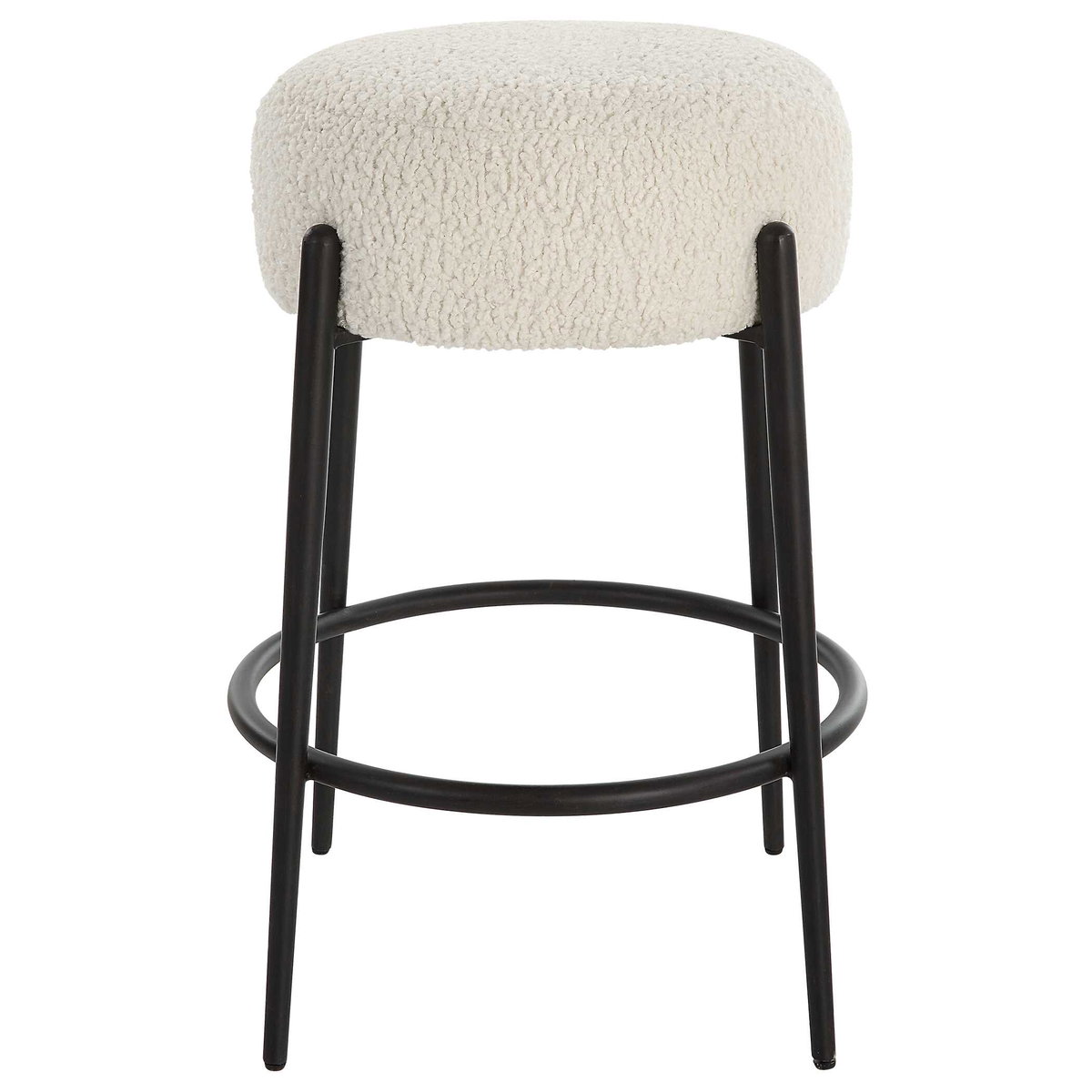 Arles Plush Counter Stool, Furniture by Uttermost, 20.5" width x 26" height x 20.5" depth View 5