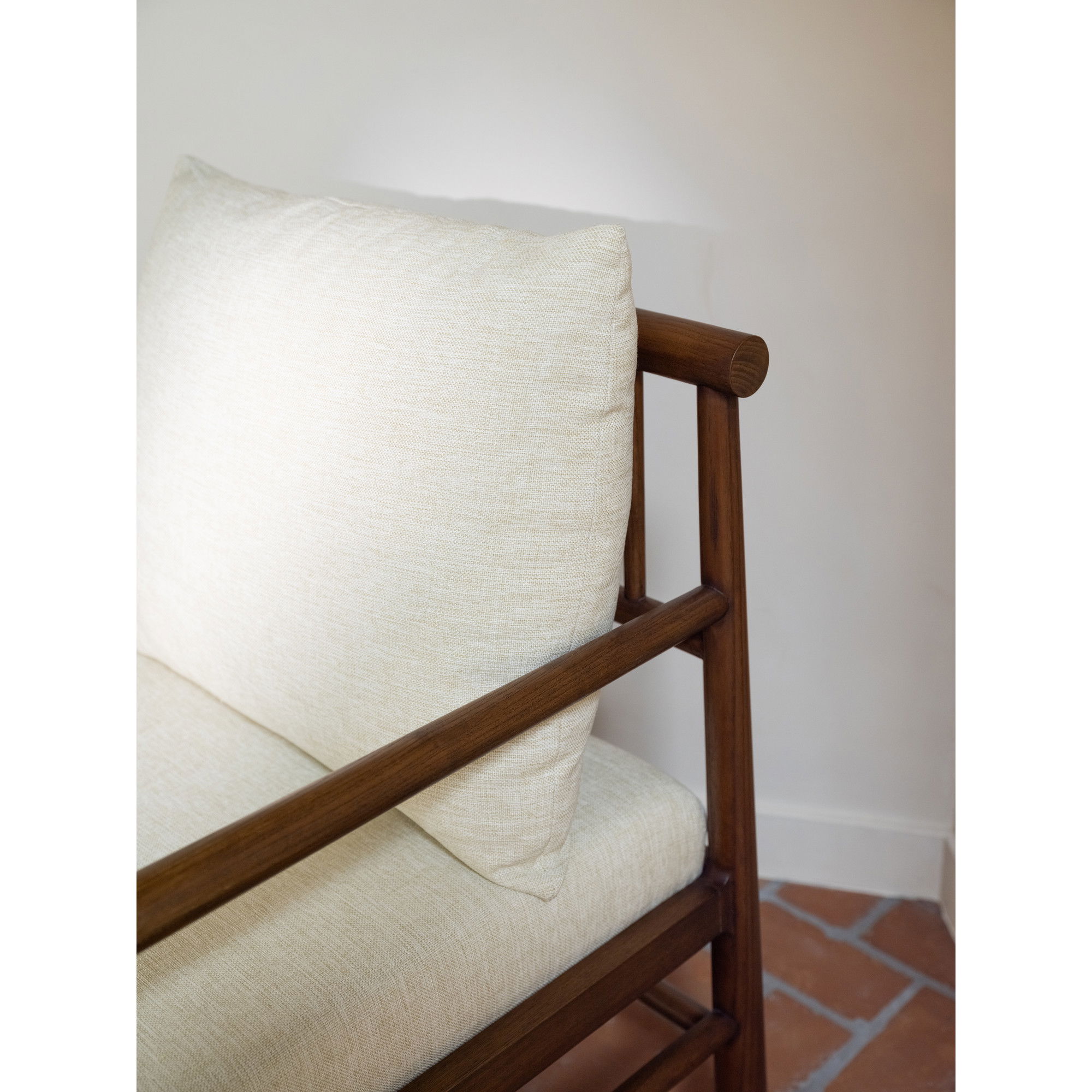 Mayne Accent Chair Cream, by Moe's Home, 26.81" width x 31.7" height x 27" depth View 9