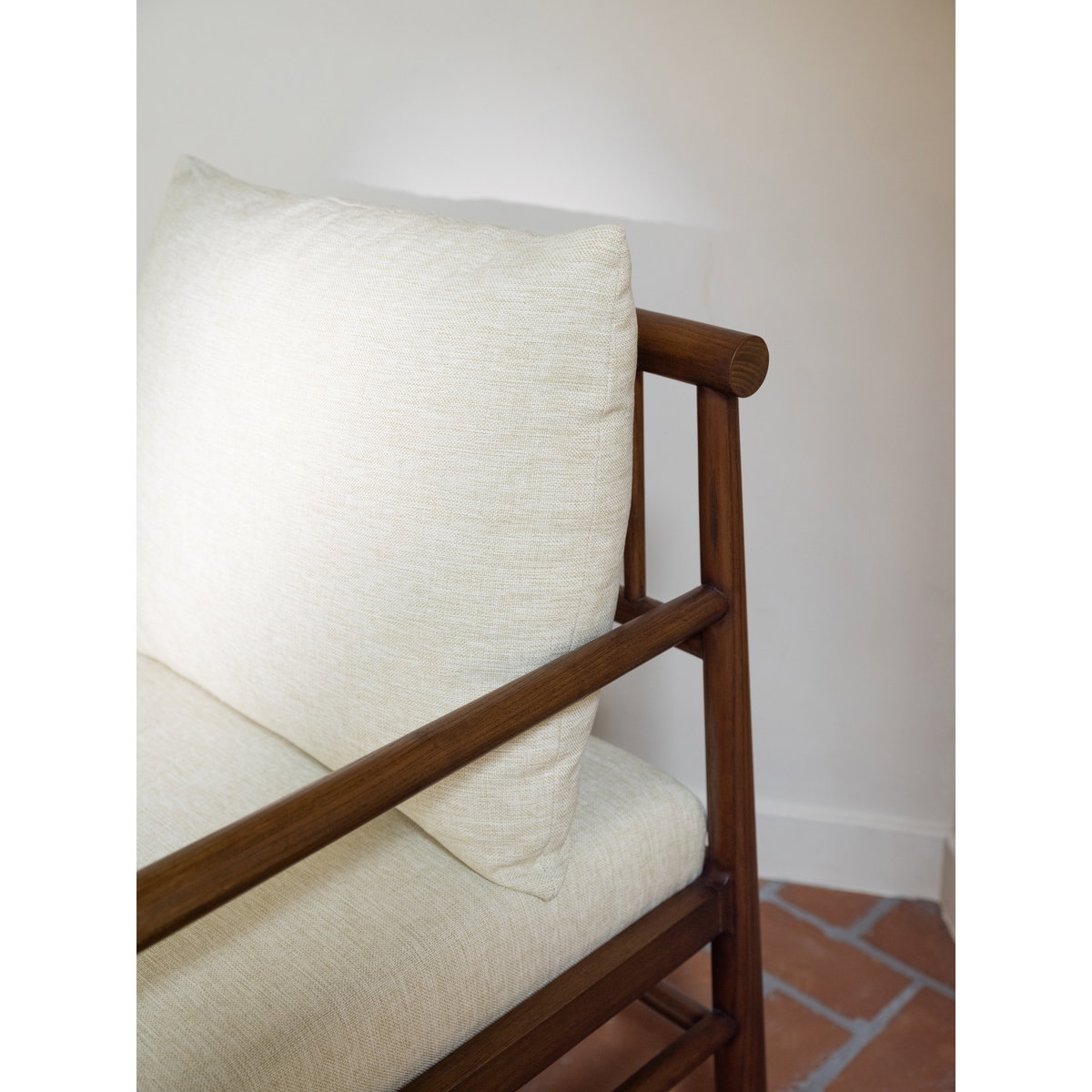 Mayne Accent Chair Cream, by Moe's Home, 26.81" width x 31.7" height x 27" depth View 9