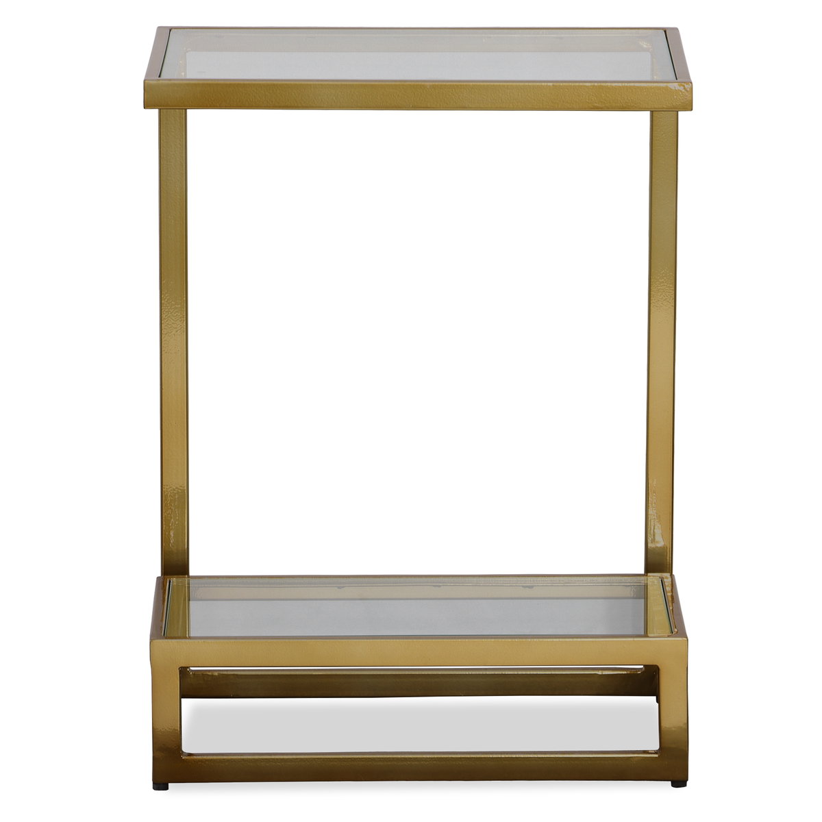 Musing Brushed Brass Accent Table, Side & End Table by Uttermost, 18" width x 24.25" height x 12" depth View 1