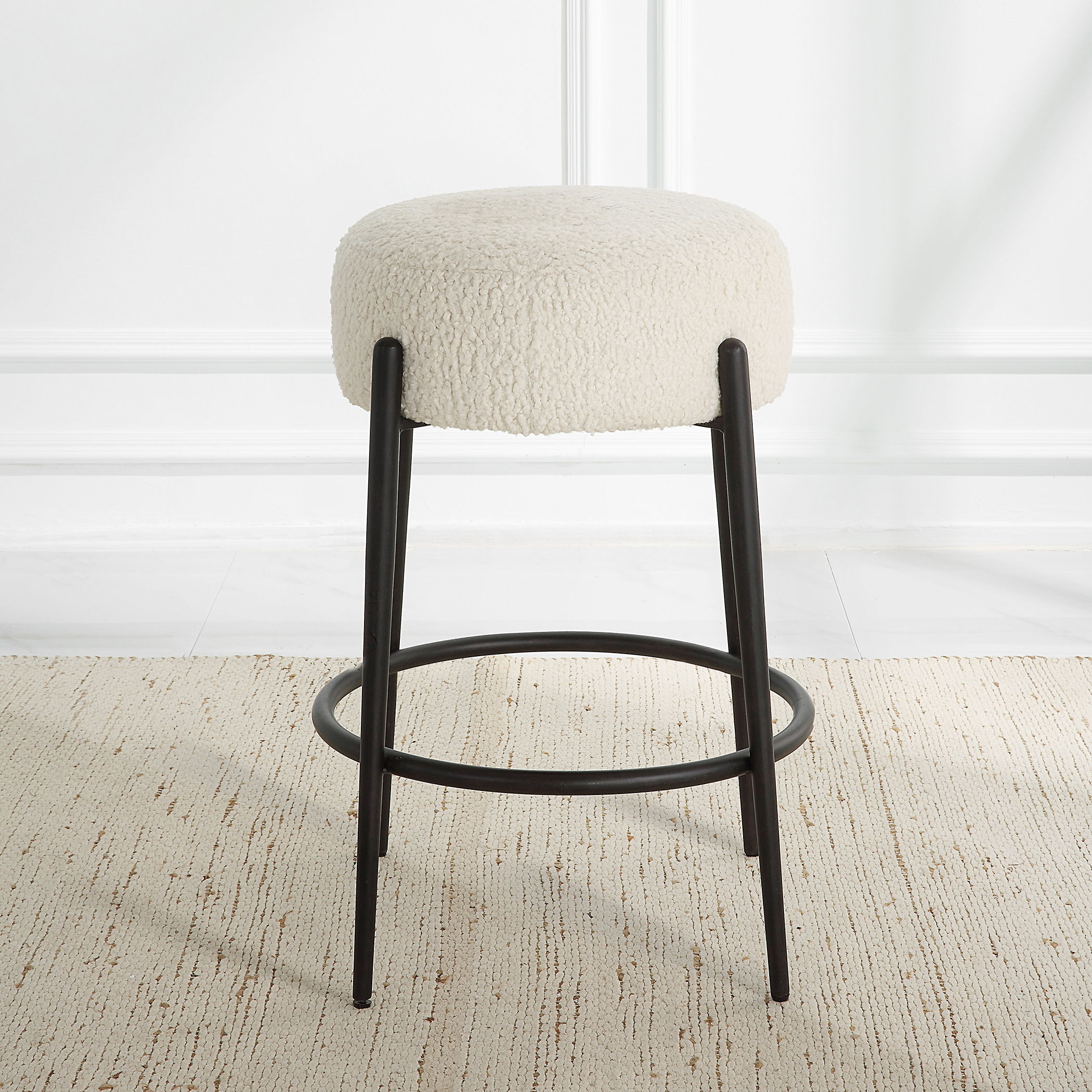 Arles Plush Counter Stool large image 