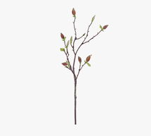 Online Designer Living Room Faux Magnolia Bud Branch, Set Of 12