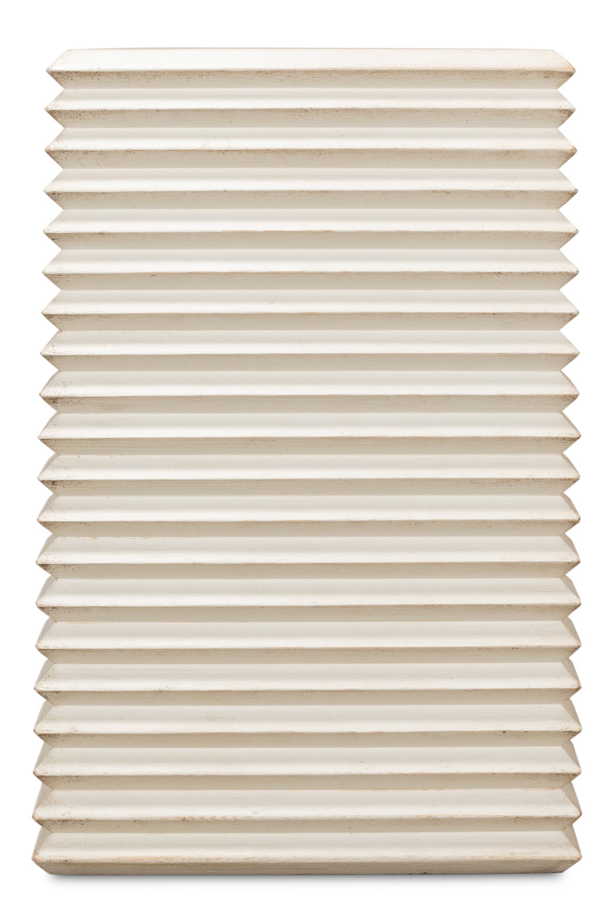Stacked Side Table  Antique White, by Sarreid, 1'4" length x 1'8" width x 2' height View 8