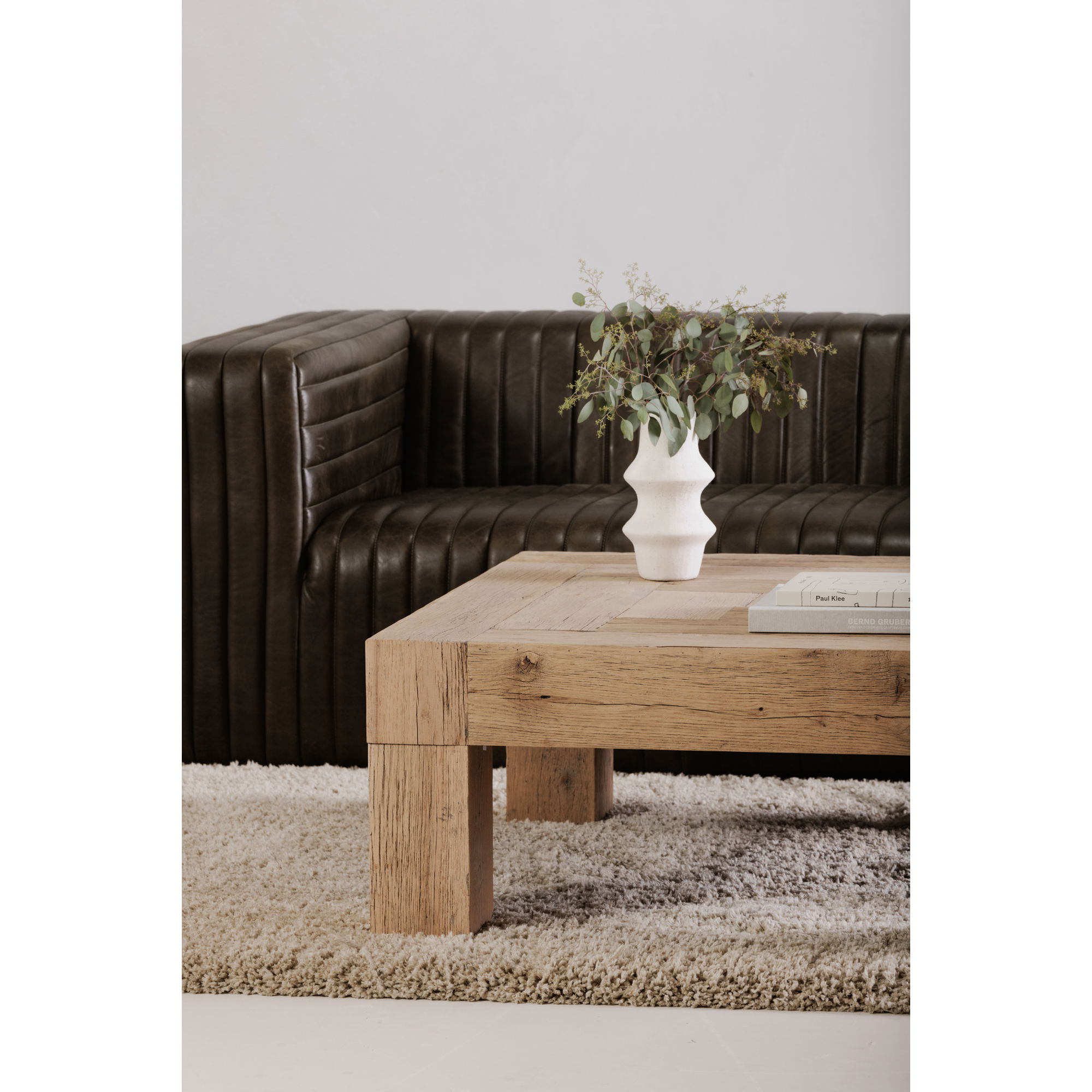 Evander Coffee Table Natural, by Moe's Home, 39.5" width x 16.5" height x 39.5" depth View 7