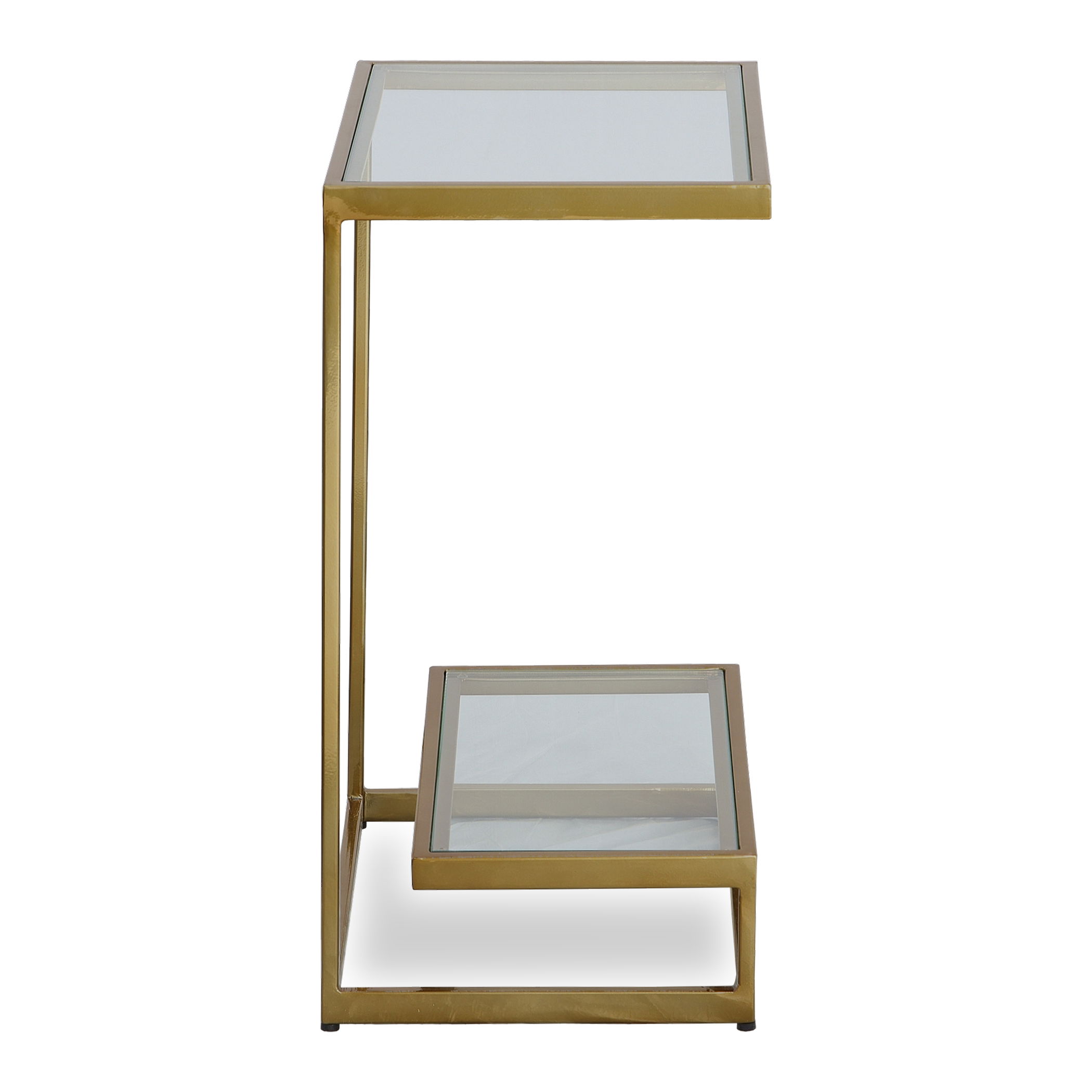 Musing Brushed Brass Accent Table large image 