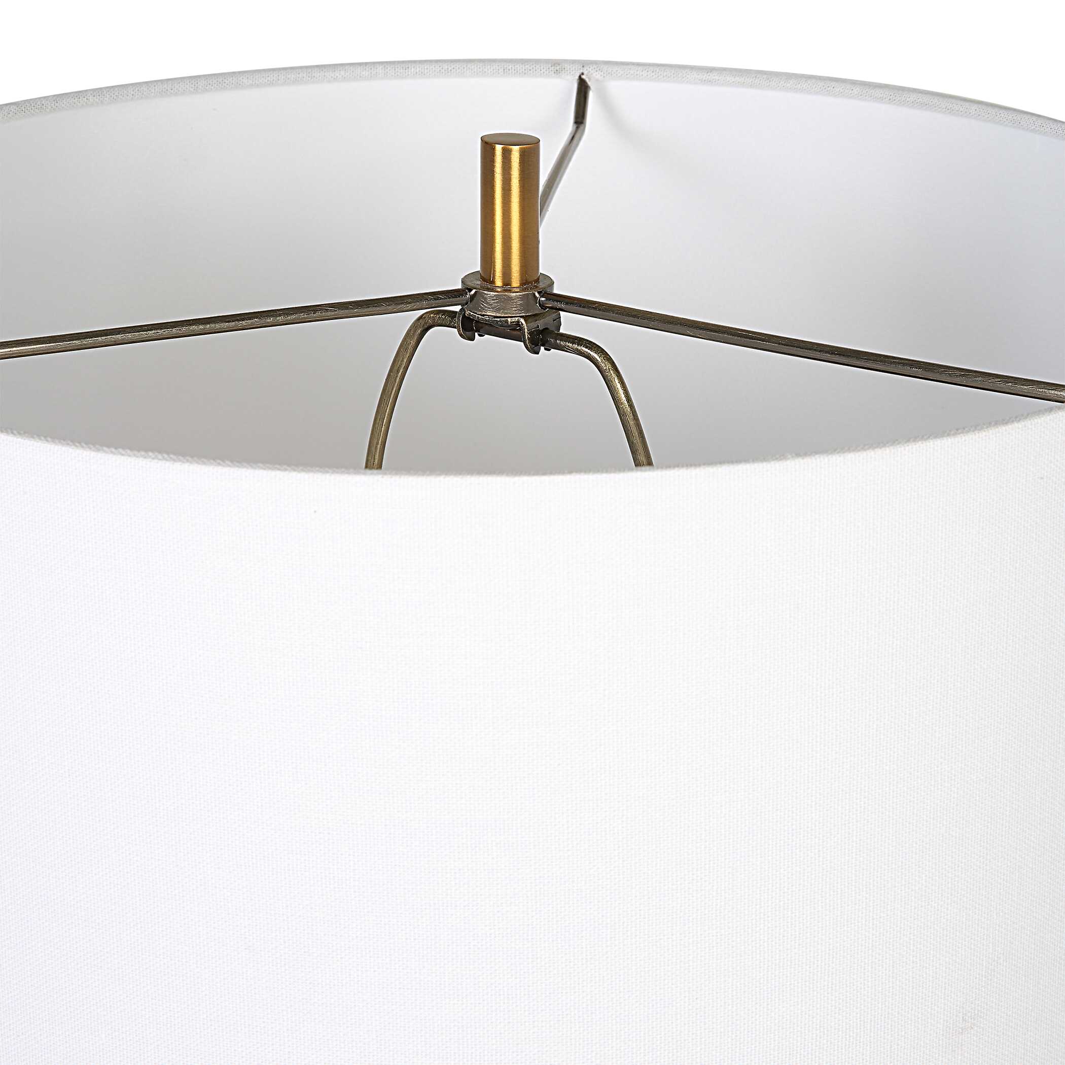 Monolith Gray Table Lamp, by Uttermost, 16" width x 28.5" height x 16" depth View 9